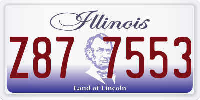 IL license plate Z877553