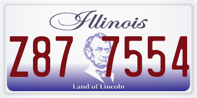 IL license plate Z877554