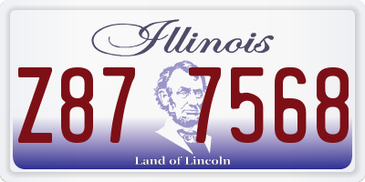IL license plate Z877568