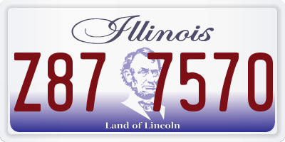 IL license plate Z877570
