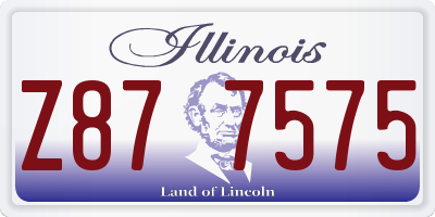 IL license plate Z877575