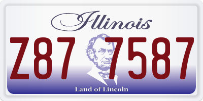 IL license plate Z877587