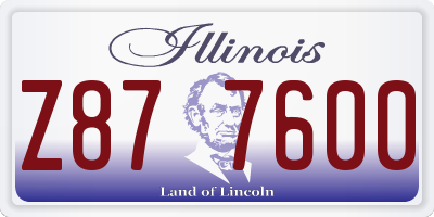 IL license plate Z877600