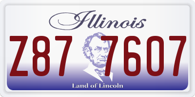 IL license plate Z877607