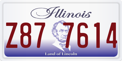 IL license plate Z877614
