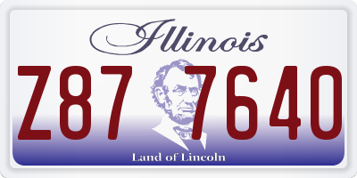 IL license plate Z877640