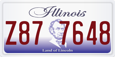 IL license plate Z877648