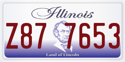 IL license plate Z877653