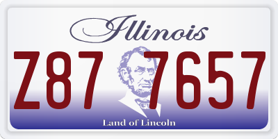 IL license plate Z877657