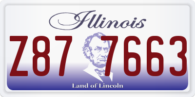 IL license plate Z877663