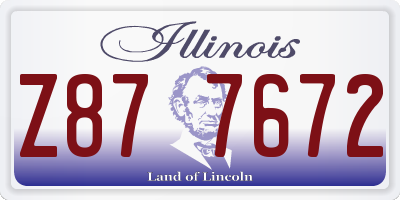 IL license plate Z877672