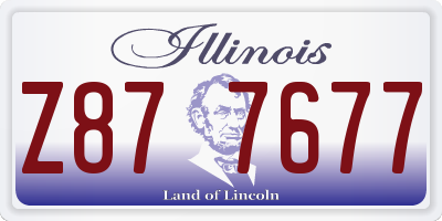 IL license plate Z877677