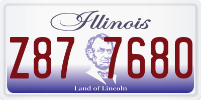 IL license plate Z877680