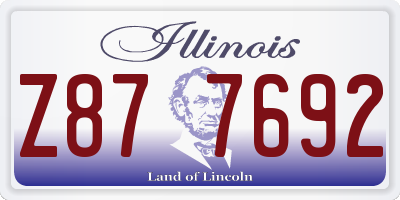 IL license plate Z877692
