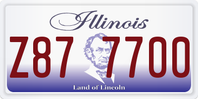 IL license plate Z877700