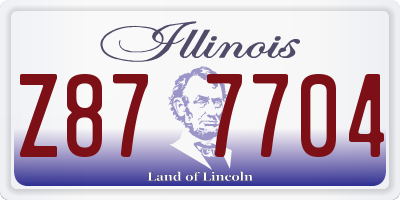 IL license plate Z877704