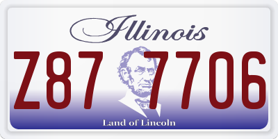 IL license plate Z877706