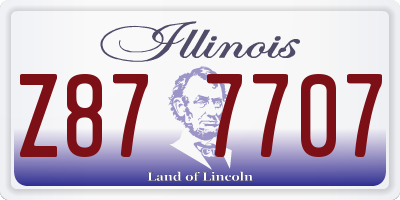 IL license plate Z877707