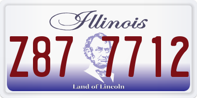 IL license plate Z877712