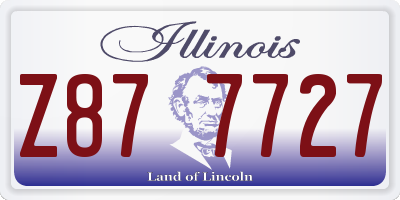 IL license plate Z877727