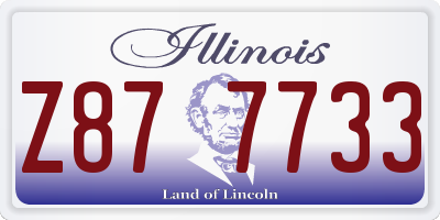 IL license plate Z877733