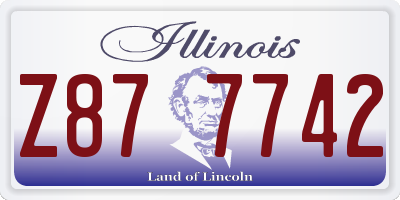 IL license plate Z877742