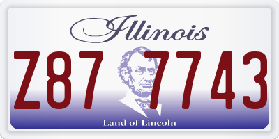 IL license plate Z877743