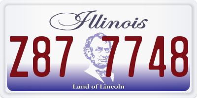 IL license plate Z877748