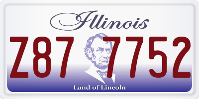 IL license plate Z877752