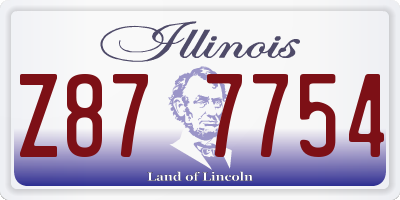 IL license plate Z877754
