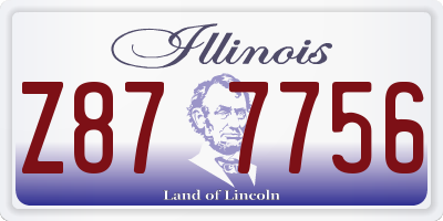 IL license plate Z877756