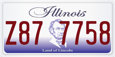 IL license plate Z877758