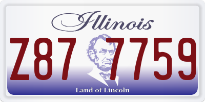 IL license plate Z877759