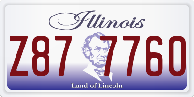 IL license plate Z877760