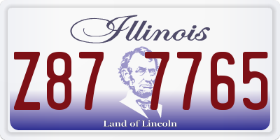 IL license plate Z877765