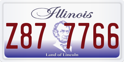IL license plate Z877766