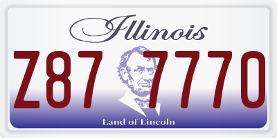 IL license plate Z877770