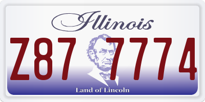 IL license plate Z877774