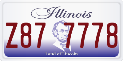 IL license plate Z877778