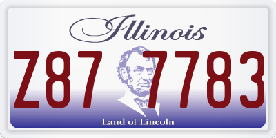 IL license plate Z877783