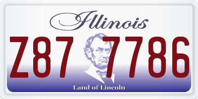 IL license plate Z877786