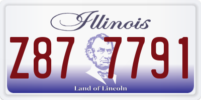 IL license plate Z877791