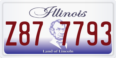IL license plate Z877793