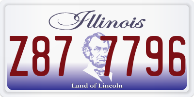 IL license plate Z877796