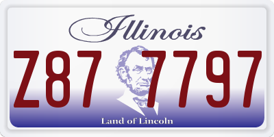 IL license plate Z877797