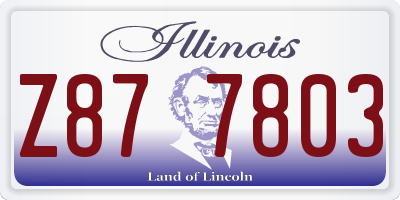 IL license plate Z877803