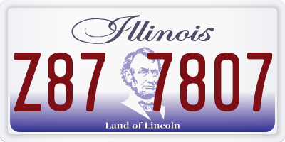 IL license plate Z877807