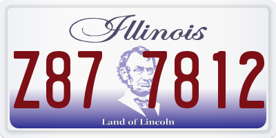 IL license plate Z877812