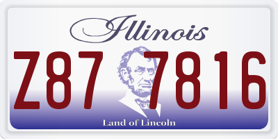 IL license plate Z877816