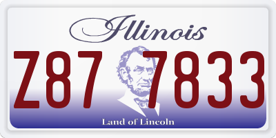 IL license plate Z877833
